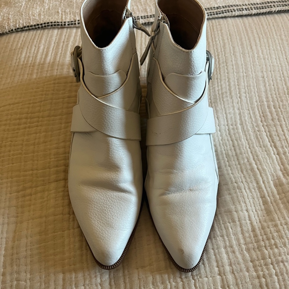 Joe's Jeans White Ankle Booties